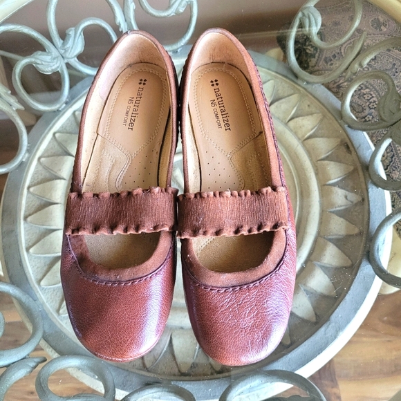 Naturalizer N5 comfort brown leather ballet style flats size 8.5 new - Picture 1 of 5